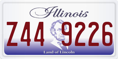 IL license plate Z449226