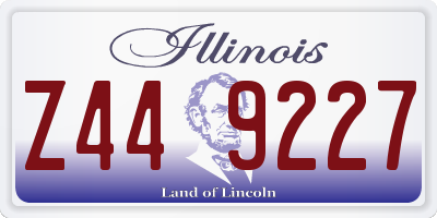 IL license plate Z449227