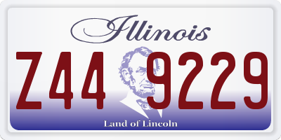 IL license plate Z449229