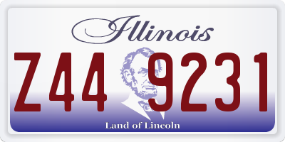IL license plate Z449231
