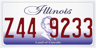 IL license plate Z449233