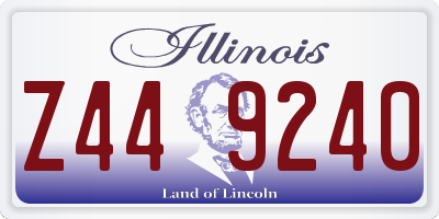 IL license plate Z449240