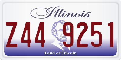IL license plate Z449251
