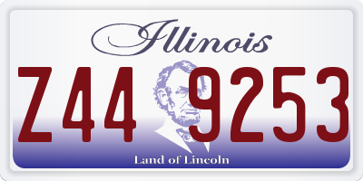 IL license plate Z449253