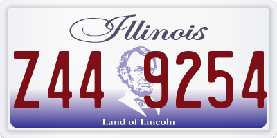 IL license plate Z449254