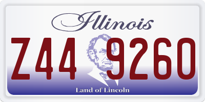 IL license plate Z449260