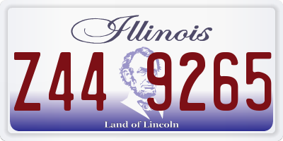 IL license plate Z449265