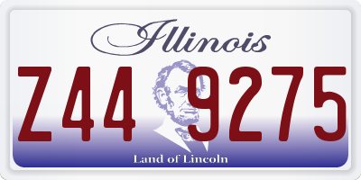 IL license plate Z449275