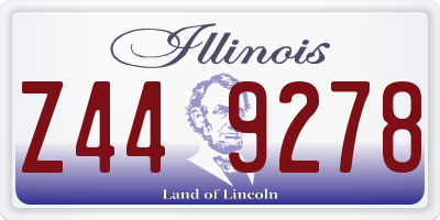 IL license plate Z449278