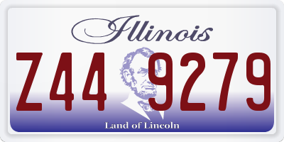 IL license plate Z449279