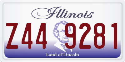 IL license plate Z449281