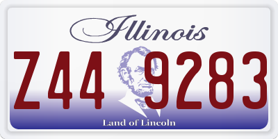 IL license plate Z449283