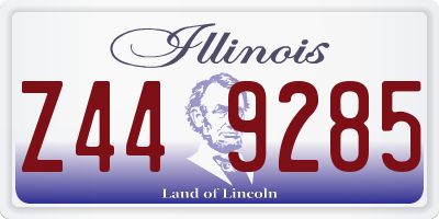 IL license plate Z449285