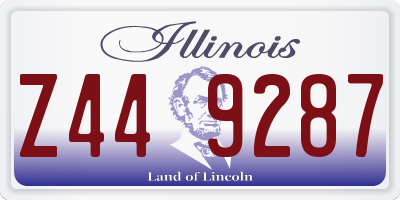 IL license plate Z449287