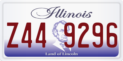 IL license plate Z449296