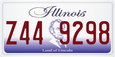 IL license plate Z449298