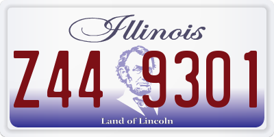 IL license plate Z449301