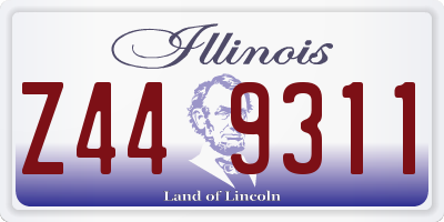 IL license plate Z449311