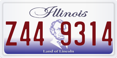 IL license plate Z449314
