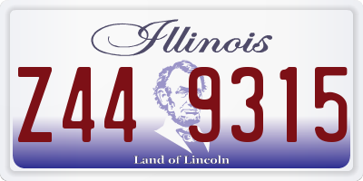 IL license plate Z449315