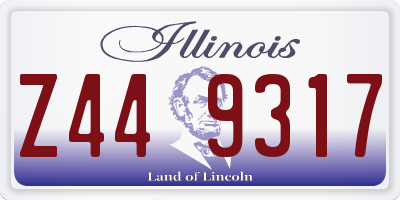 IL license plate Z449317