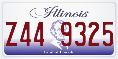 IL license plate Z449325