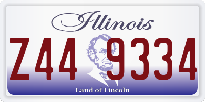 IL license plate Z449334