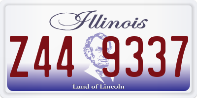 IL license plate Z449337