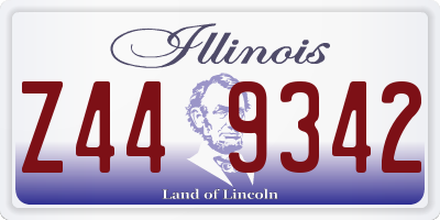 IL license plate Z449342