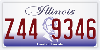 IL license plate Z449346