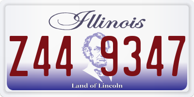 IL license plate Z449347