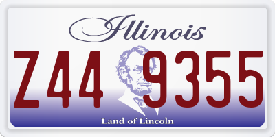 IL license plate Z449355