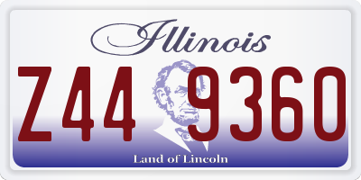 IL license plate Z449360