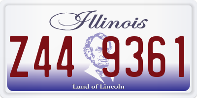 IL license plate Z449361