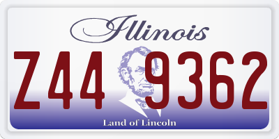 IL license plate Z449362