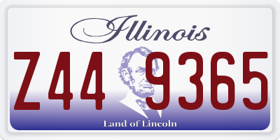 IL license plate Z449365