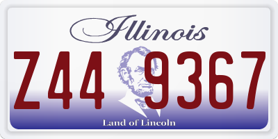 IL license plate Z449367