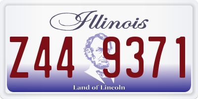IL license plate Z449371