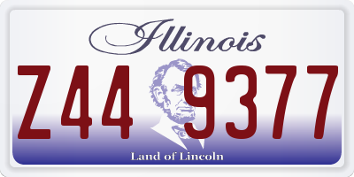 IL license plate Z449377