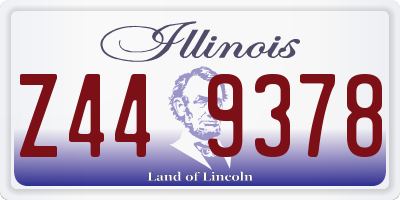 IL license plate Z449378