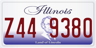 IL license plate Z449380