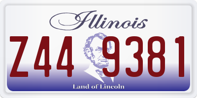 IL license plate Z449381