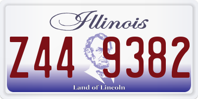 IL license plate Z449382