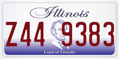 IL license plate Z449383