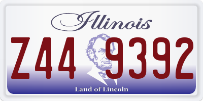 IL license plate Z449392