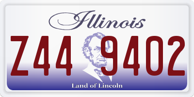 IL license plate Z449402