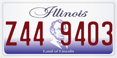IL license plate Z449403