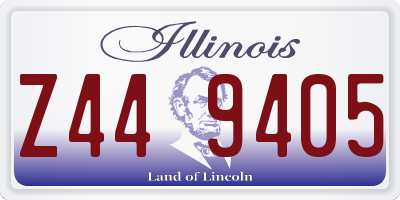 IL license plate Z449405