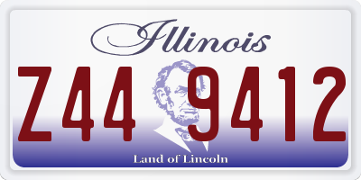 IL license plate Z449412