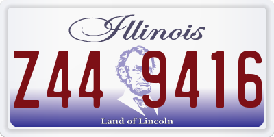 IL license plate Z449416